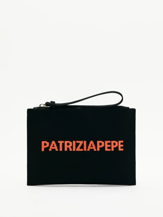 Zdjęcie produktu Mała kopertówka Tricot in the City Patrizia Pepe czarny