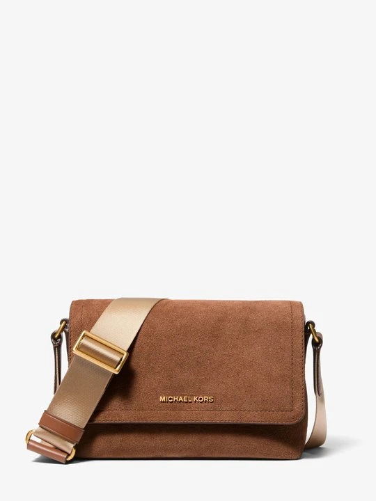 Zdjęcie produktu Mała listonoszka Hudson z zamszu Michael Kors BRĄZOWY (Brązowy)