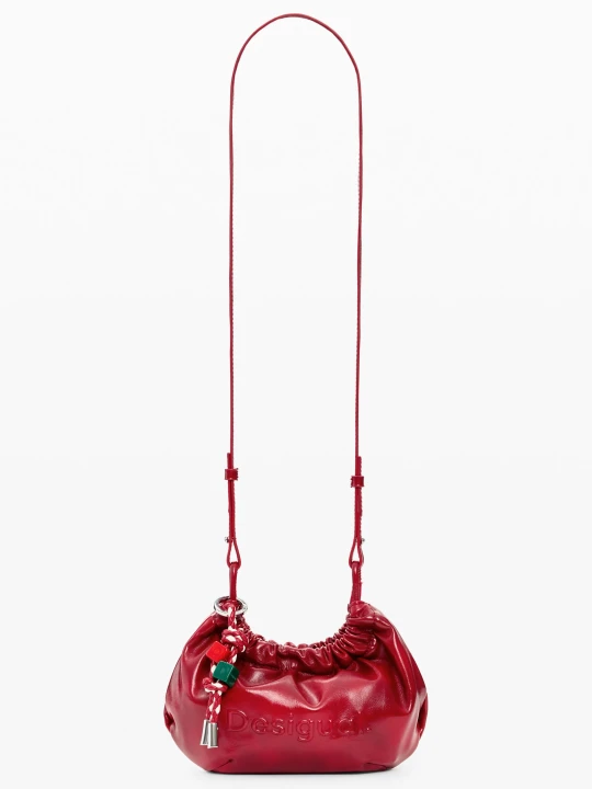 Zdjęcie produktu mała listonoszka portmonetka z logo Desigual czerwony