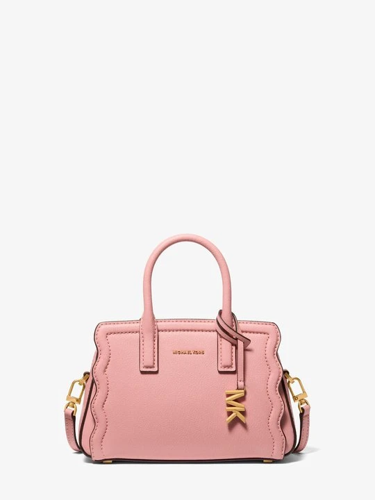 Zdjęcie produktu Mała przepinana torebka Laila z groszkowej skóry do przewieszenia przez ramię Michael Kors PIERWIOSNEK (Różowy)
