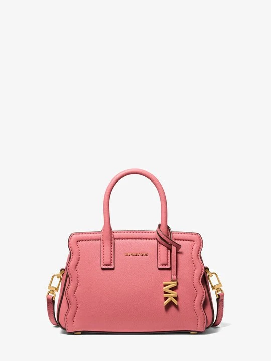 Zdjęcie produktu Mała przepinana torebka Laila z groszkowej skóry do przewieszenia przez ramię Michael Kors JASNOJAGODOWY SORBET (Różowy)