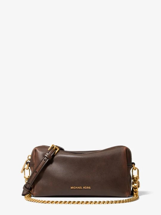 Zdjęcie produktu Mała skórzana torebka do przewieszenia przez ramię Bryant z odpinanym paskiem Michael Kors CZEKOLADOWY (Brązowy)