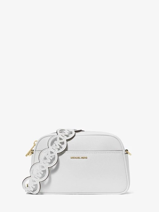 Zdjęcie produktu Mała skórzana torebka Jet Set typu camera bag do przewieszenia przez ramię Michael Kors OPTYCZNA BIEL (Biały)