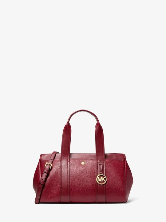 Zdjęcie produktu Mała torba Foster ze skóry groszkowej Michael Kors CIEMNOCZERWONY (Czerwony)