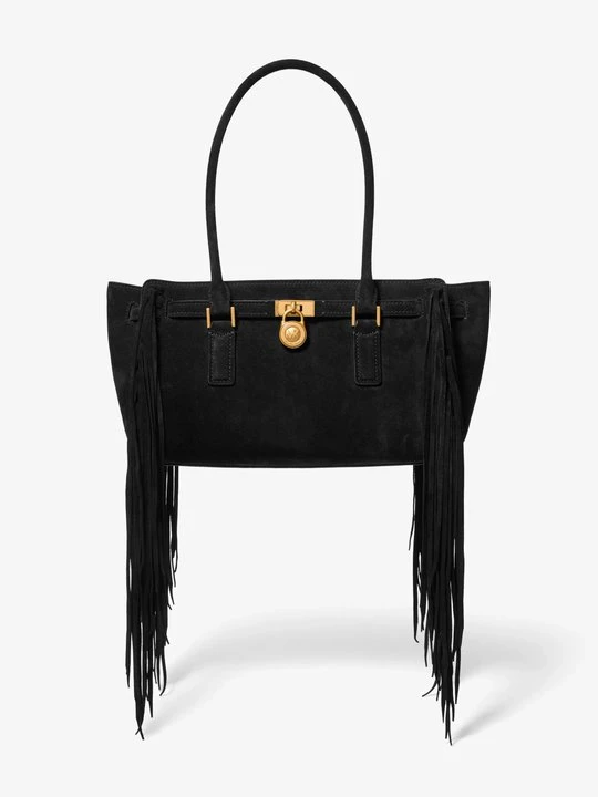 Zdjęcie produktu Mała torba Hamilton Moderne z frędzlami z zamszu Michael Kors CZARNY (Czarny)
