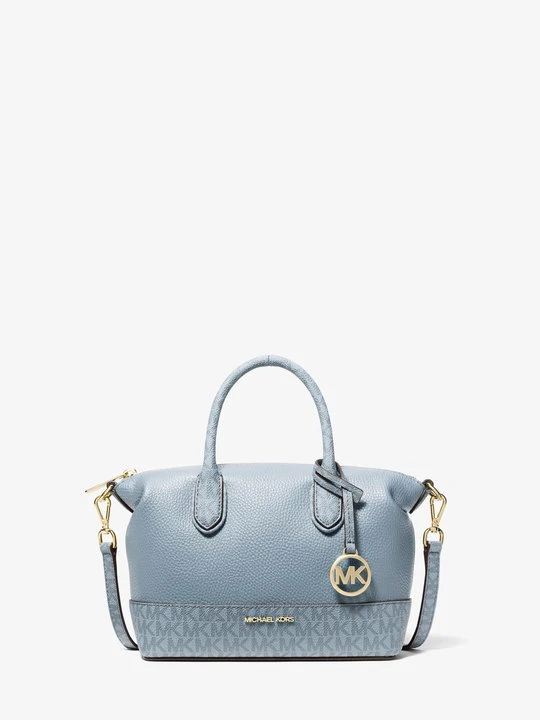 Zdjęcie produktu Mała torba Hyde ze skóry groszkowej z charakterystycznym logo Michael Kors CHAMBRAY (Niebieski)