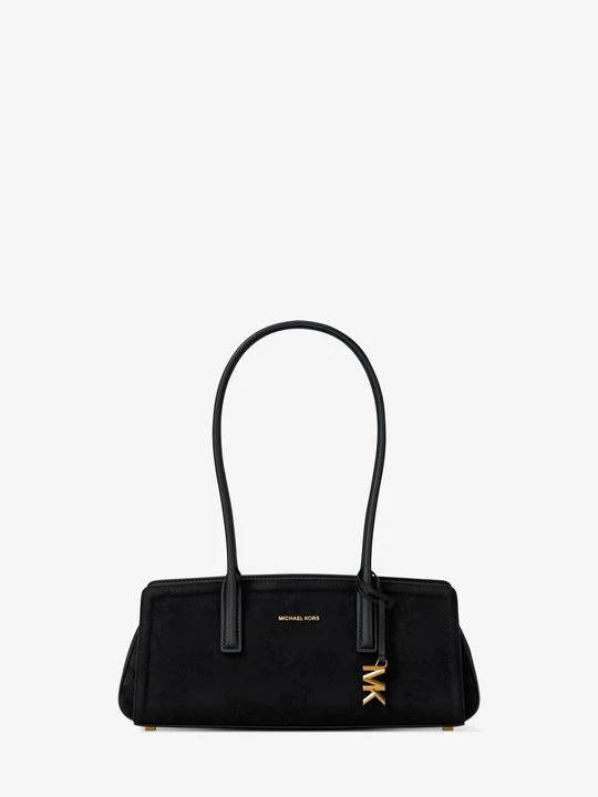 Zdjęcie produktu Mała torba na ramię Laila z zamszu Michael Kors CZARNY (Czarny)
