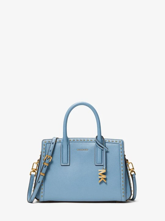 Zdjęcie produktu Mała torba skórzana Laila z ćwiekami Michael Kors CHAMBRAY (Niebieski)