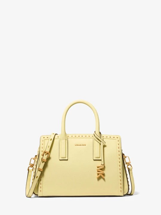 Zdjęcie produktu Mała torba skórzana Laila z ćwiekami Michael Kors CYTRYNOWY (Żółty)