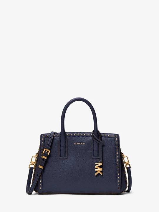 Zdjęcie produktu Mała torba skórzana Laila z ćwiekami Michael Kors NIEBIESKI FORMALNY (Niebieski)
