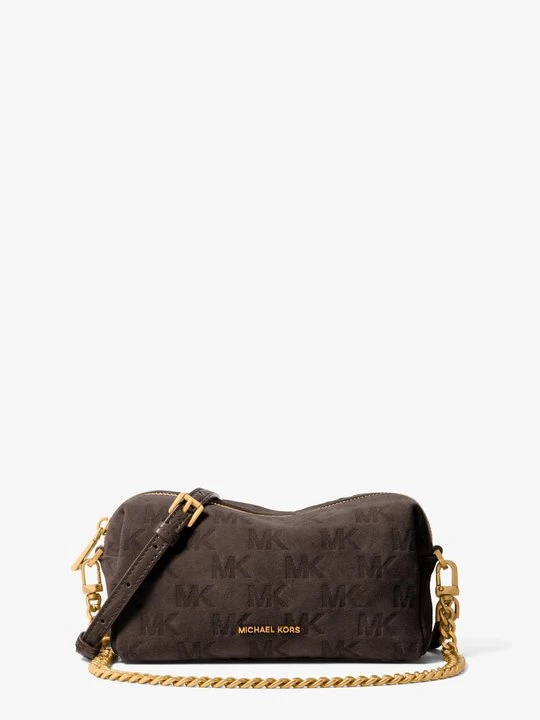 Zdjęcie produktu Mała torebka Bryant do przewieszenia przez ramię z wytłoczonego zamszu z przepinanym paskiem Michael Kors CZEKOLADOWY (Brązowy)