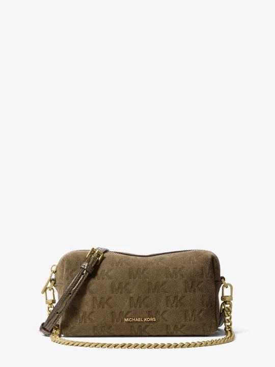 Zdjęcie produktu Mała torebka Bryant do przewieszenia przez ramię z wytłoczonego zamszu z przepinanym paskiem Michael Kors LODEN (Zielony)