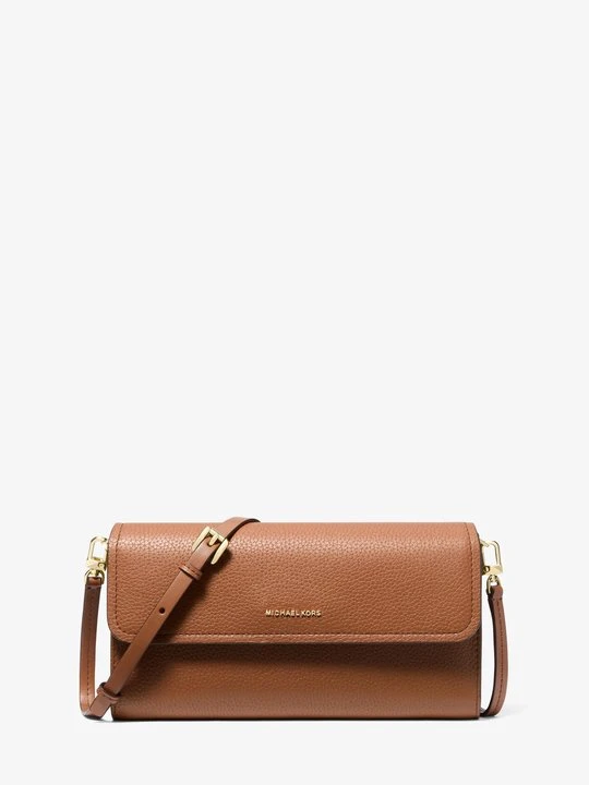 Zdjęcie produktu Mała torebka do przewieszenia przez ramię Jet Set ze skóry groszkowej na smartphona Michael Kors BRĄZOWY (Brązowy)