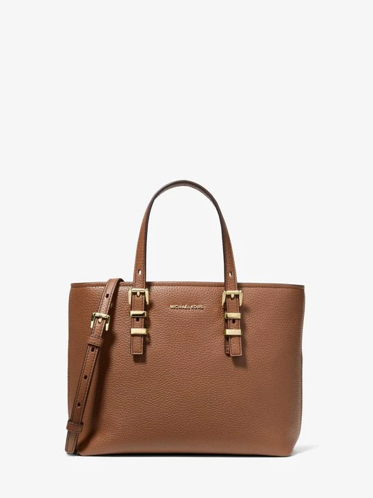 Zdjęcie produktu Mała torebka do przewieszenia przez ramię Quinn z groszkowej z odpinanym paskiem Michael Kors BRĄZOWY (Brązowy)