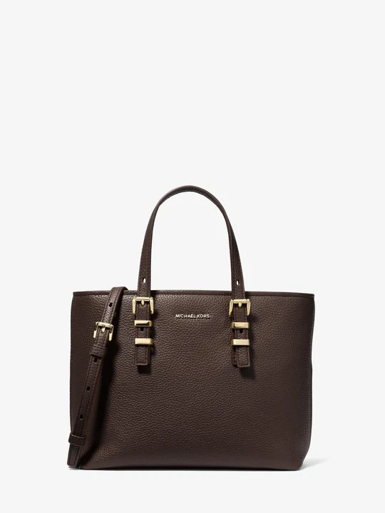 Zdjęcie produktu Mała torebka do przewieszenia przez ramię Quinn z groszkowej z odpinanym paskiem Michael Kors CZEKOLADOWY (Brązowy)