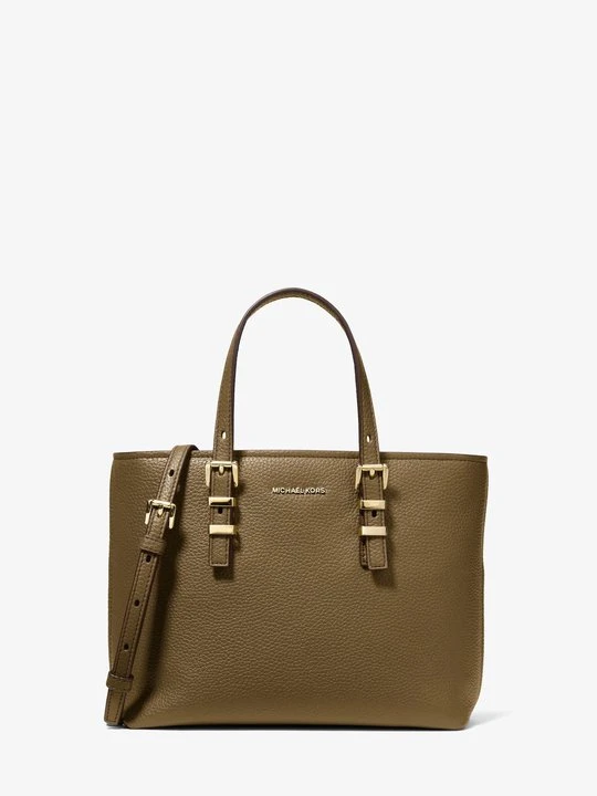 Zdjęcie produktu Mała torebka do przewieszenia przez ramię Quinn z groszkowej z odpinanym paskiem Michael Kors LODEN (Zielony)