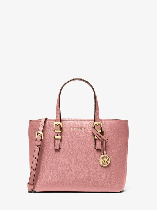 Zdjęcie produktu Mała torebka do przewieszenia przez ramię Quinn z groszkowej z odpinanym paskiem Michael Kors PIERWIOSNEK (Różowy)