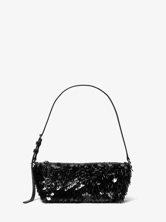 Zdjęcie produktu Mała torebka Laila zdobiona brokatem Michael Kors CZARNY (Czarny)