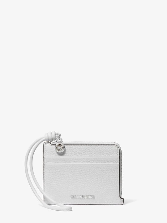 Zdjęcie produktu Mała torebka na nadgarstek na karty Jet Set ze skóry groszkowej Michael Kors OPTYCZNA BIEL (Biały)