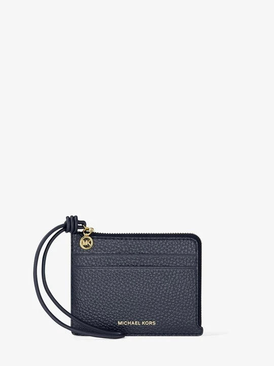 Zdjęcie produktu Mała torebka na nadgarstek na karty Jet Set ze skóry groszkowej Michael Kors PÓŁNOC (Niebieski)