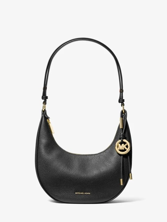 Zdjęcie produktu Mała torebka Nolita z groszkowej skóry z przepinanym paskiem Michael Kors CZARNY (Czarny)