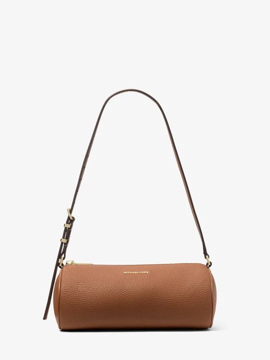 Zdjęcie produktu Mała torebka typu barrel Izzy ze skóry groszkowej Michael Kors BRĄZOWY (Brązowy)