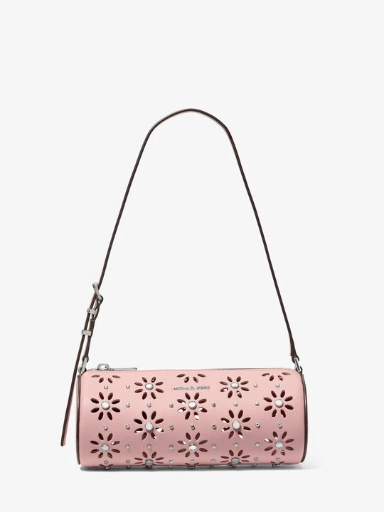 Zdjęcie produktu Mała torebka typu barrel Izzy ze skóry groszkowej Michael Kors PRZYDYMIONY RÓŻ (Różowy)