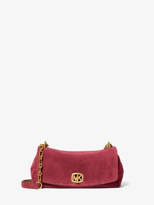 Zdjęcie produktu Mała zamszowa torebka na ramię Bryant Michael Kors CIEMNOCZERWONY (Czerwony)