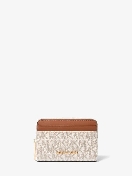 Zdjęcie produktu Małe etui na karty Jet Set z charakterystycznym logo i zamkiem dookoła Michael Kors