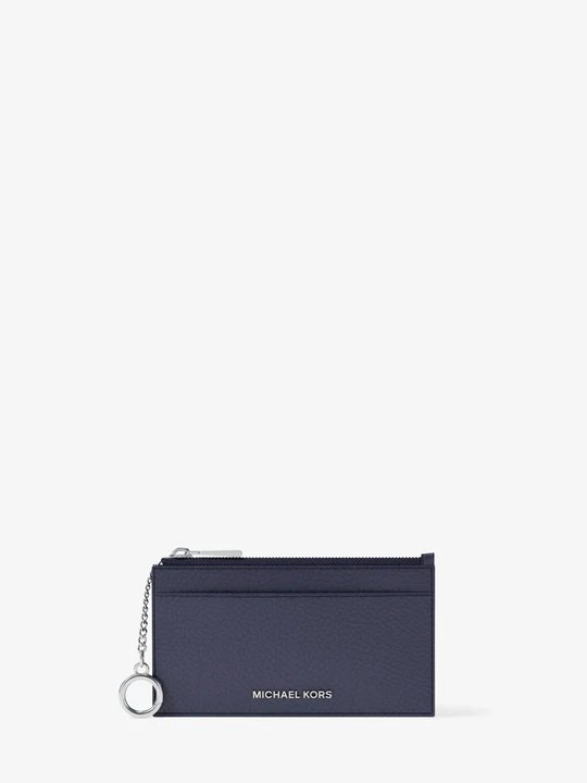 Zdjęcie produktu Małe etui na karty Jet Set ze skóry groszkowej Michael Kors NIEBIESKI FORMALNY (Niebieski)