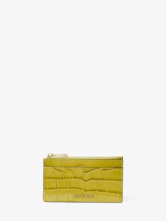Zdjęcie produktu Małe etui na karty Jet Set ze skóry z fakturą łuski krokodyla Michael Kors