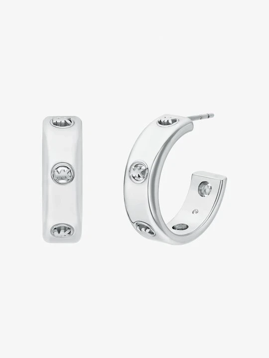 Zdjęcie produktu Małe kolczyki kółka z logo Michael Kors SREBRNY (Srebrny)