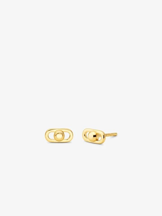 Zdjęcie produktu Małe srebrne kolczyki Astor Link pokryte metalem szlachetnym Michael Kors ZŁOTY (Złoty)