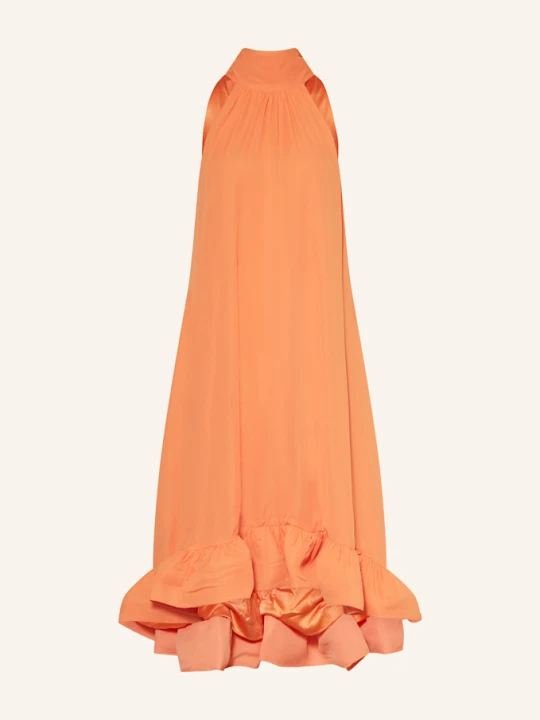 Zdjęcie produktu Malina Sukienka Sabrina Wolantami I Wycięciem orange