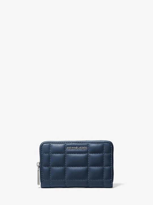 Zdjęcie produktu Mały pikowany portfel ze skóry Michael Kors GRANATOWY (Niebieski)