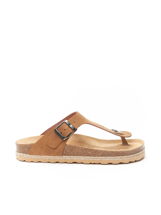 Zdjęcie produktu Mandel Skórzane japonki "Blanca" w kolorze jasnobrązowym rozmiar: 38