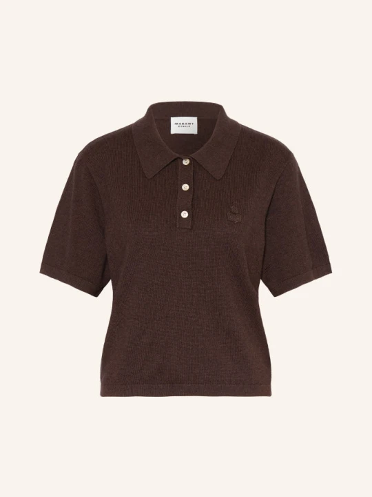 Zdjęcie produktu Marant Étoile Dzianinowa Koszulka Polo Althea braun CIEMNOBRĄZOWY