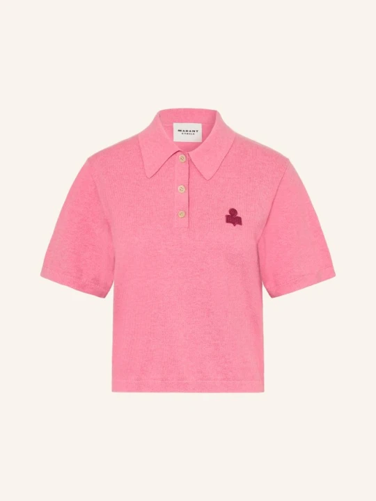 Zdjęcie produktu Marant Étoile Dzianinowa Koszulka Polo Althea pink JASNOCZERWONY