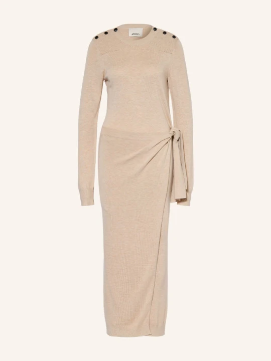 Zdjęcie produktu Marant Étoile Dzianinowa Sukienka Jozira W Stylu Kopertowym beige