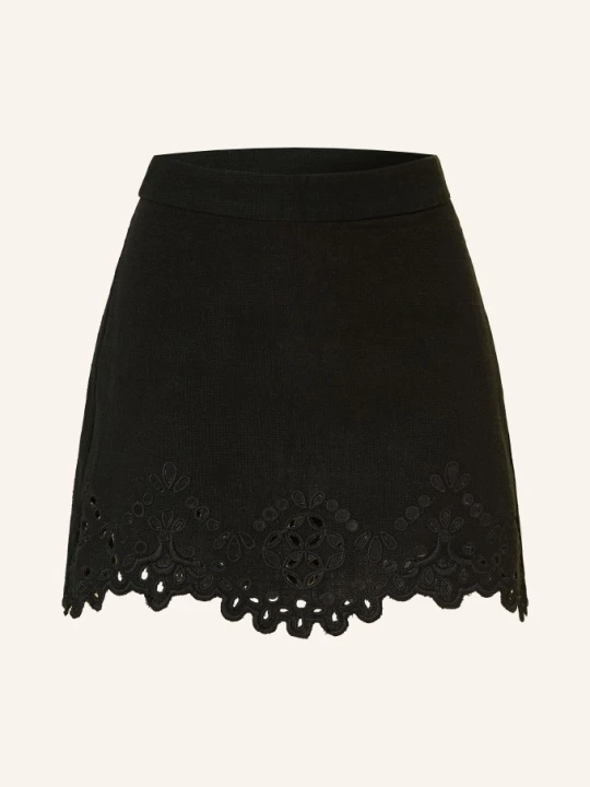 Zdjęcie produktu Marant Étoile Spódnica Blouma Z Koronką Z Dziurkami schwarz CZARNY
