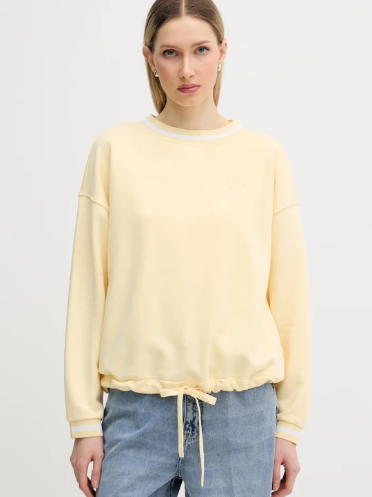 Zdjęcie produktu Marc Aurel bluza oversize damska z bawełną żółty