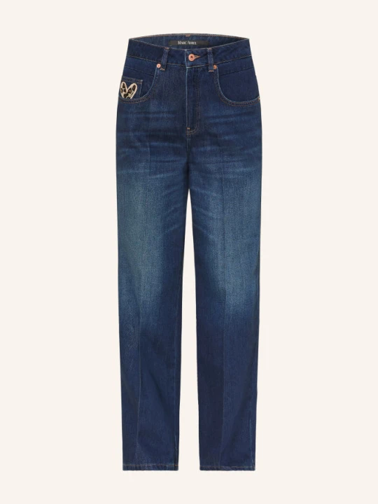 Zdjęcie produktu Marc Aurel Proste Dżinsy Z Ozdobnymi Perełkami blau 500036 dark blue denim