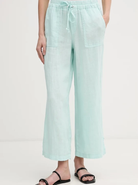 Zdjęcie produktu Marc Aurel spodnie damskie lniane turkusowy