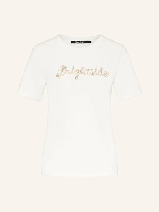 Zdjęcie produktu Marc Aurel T-Shirt Z Obszyciem Ozdobnymi Kamykami weiss BIAŁY