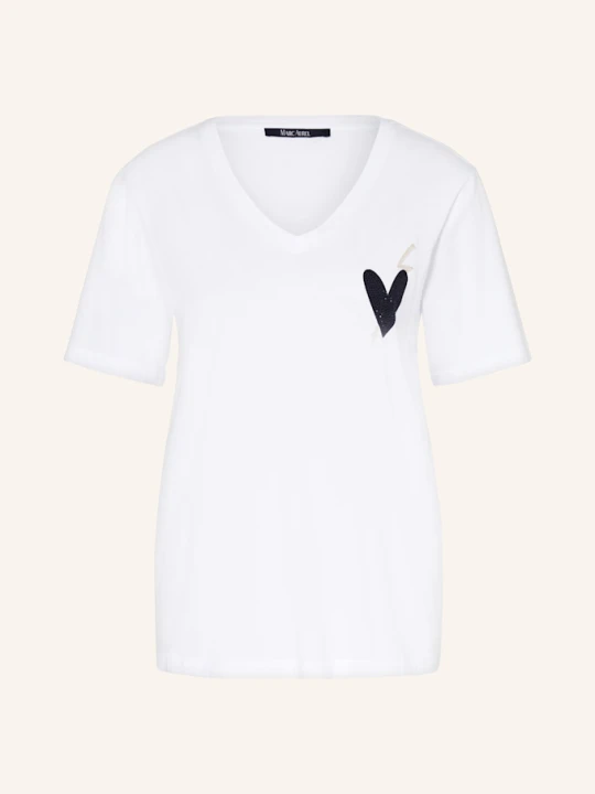 Zdjęcie produktu Marc Aurel T-Shirt Z Obszyciem Ozdobnymi Kamykami weiss