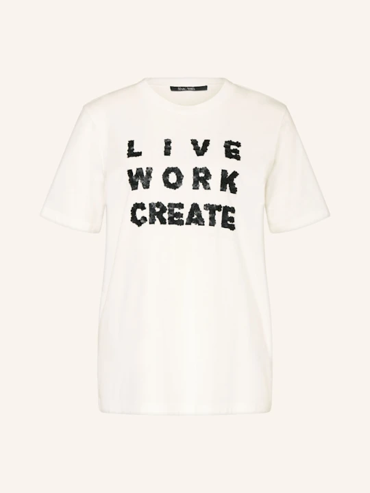 Zdjęcie produktu Marc Aurel T-Shirt Z Ozdobnymi Perełkami weiss