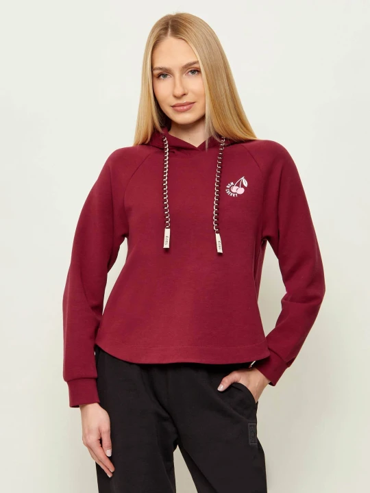 Zdjęcie produktu Marc Cain Bluza | Loose fit bordowy