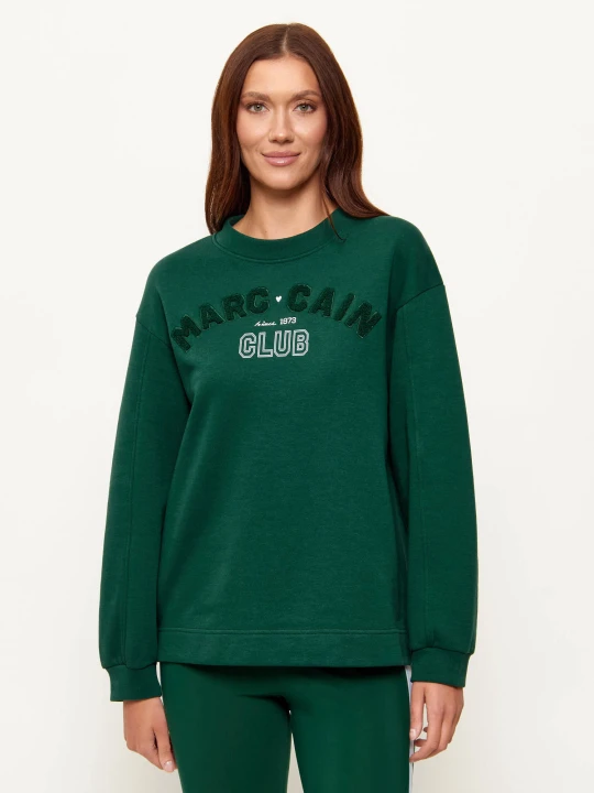Zdjęcie produktu Marc Cain Bluza | Loose fit butelkowa zieleń
