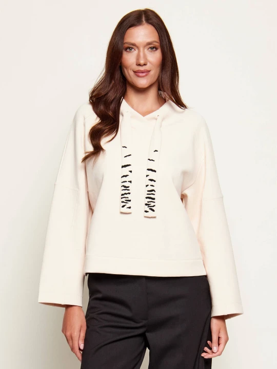 Zdjęcie produktu Marc Cain Bluza | Relaxed fit kremowy