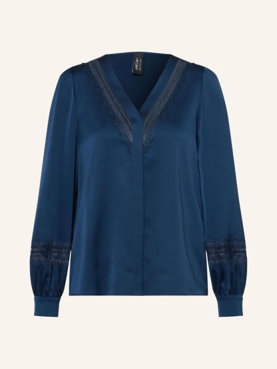 Zdjęcie produktu Marc Cain Bluzka Koszulowa Z Koronką blau 393 pageant blue